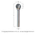 Rotary Carbide File Ball (Shape KUD) Dimensions